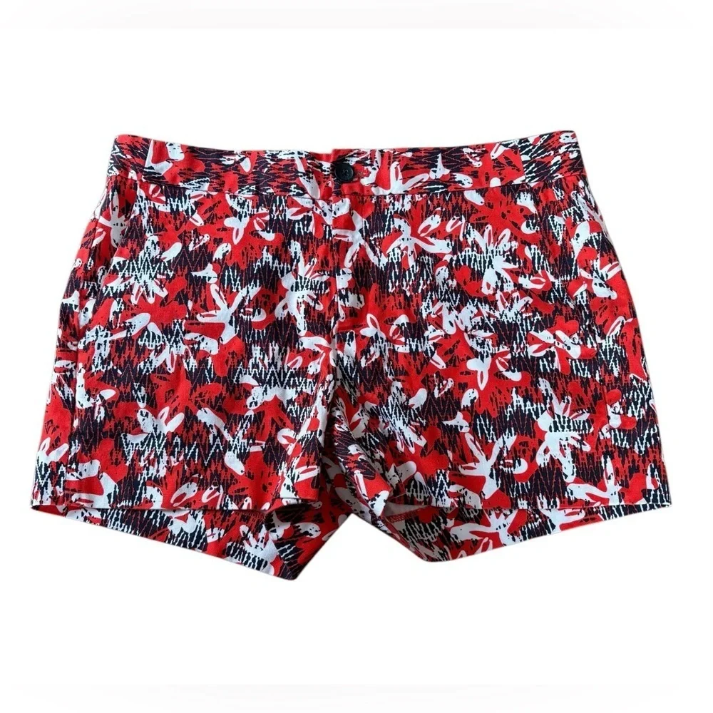 NEW, Babana Republic, Hampton Fit Shorts, Size 4, Red, White & Black - Picture 2 of 9